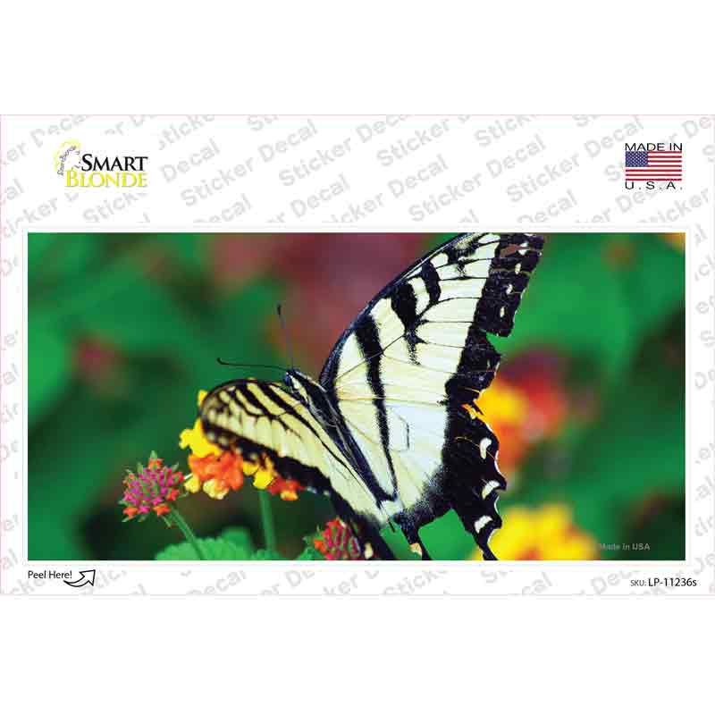 Butterfly Black and White Novelty Sticker Decal