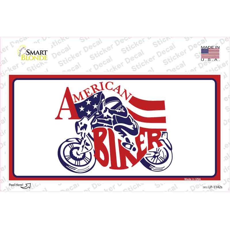 American Patriotic Biker Novelty Sticker Decal