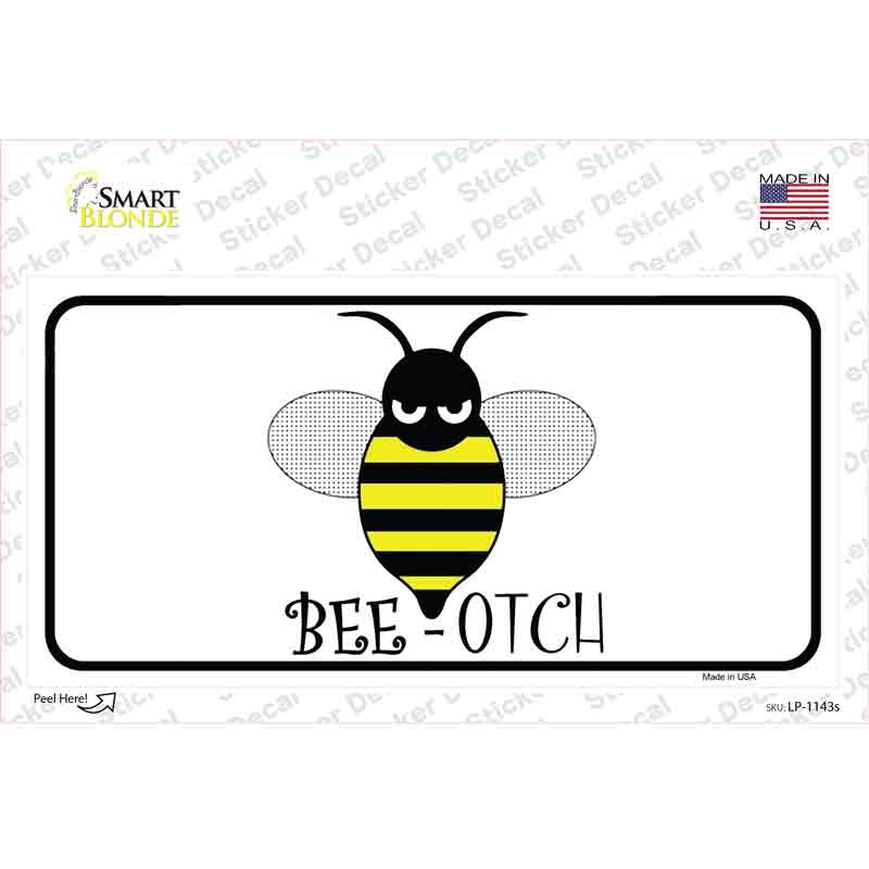 Bee-otch Novelty Sticker Decal