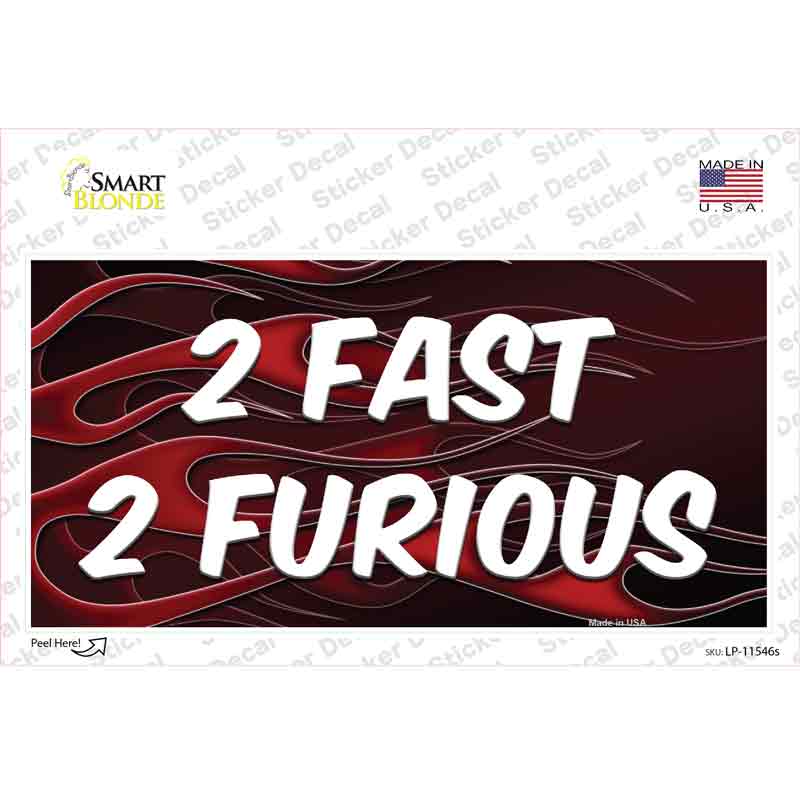 2 Fast 2 Furious Novelty Sticker Decal