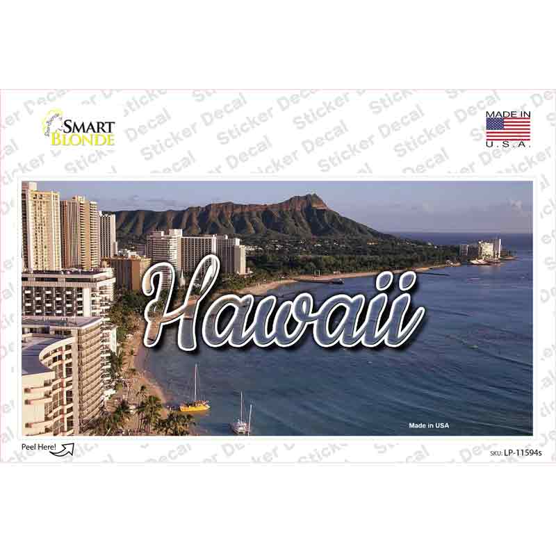 Hawaii Beach State Novelty Sticker Decal