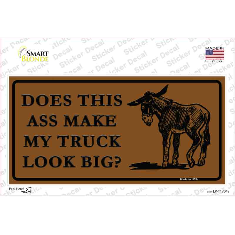 Does This Ass Novelty Sticker Decal