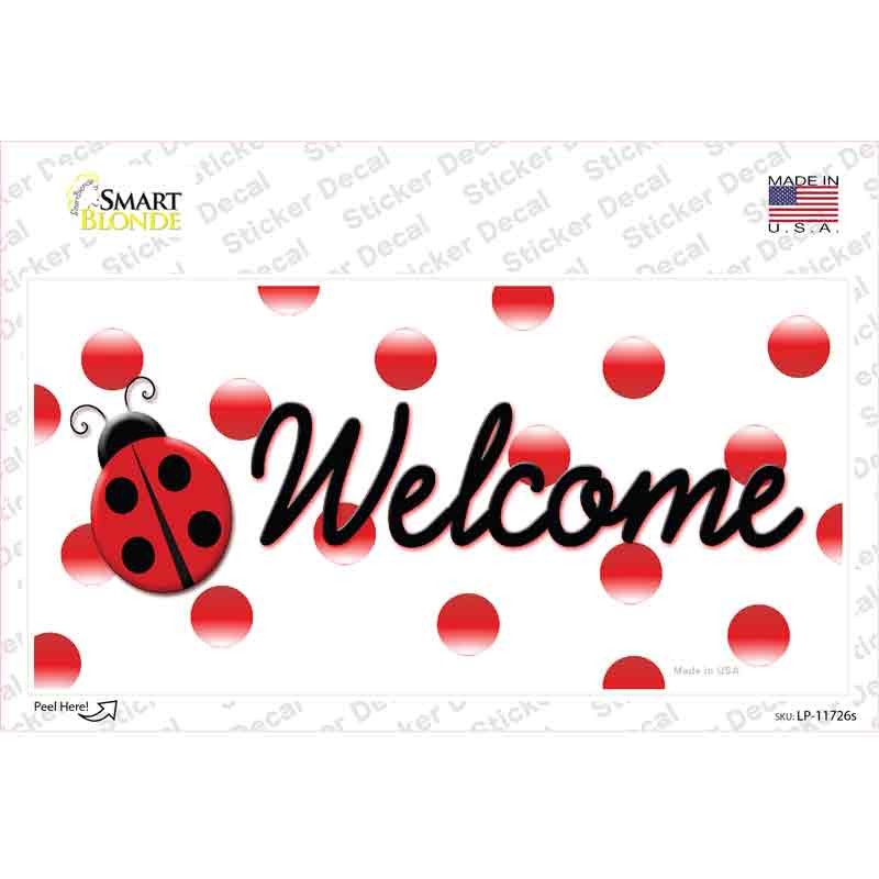 Welcome Ladybug Novelty Sticker Decal