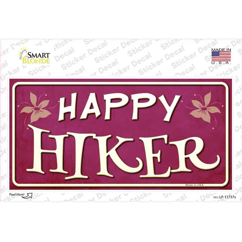Happy Hiker Novelty Sticker Decal