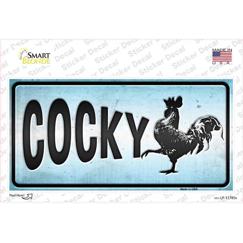 Cocky Chicken Novelty Sticker Decal