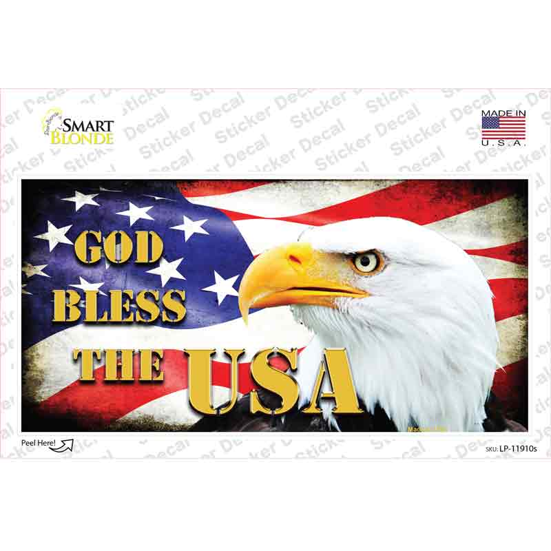 God Bless The USA Novelty Sticker Decal