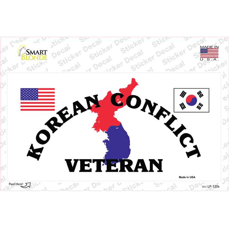 Korean Conflict Veteran Novelty Sticker Decal