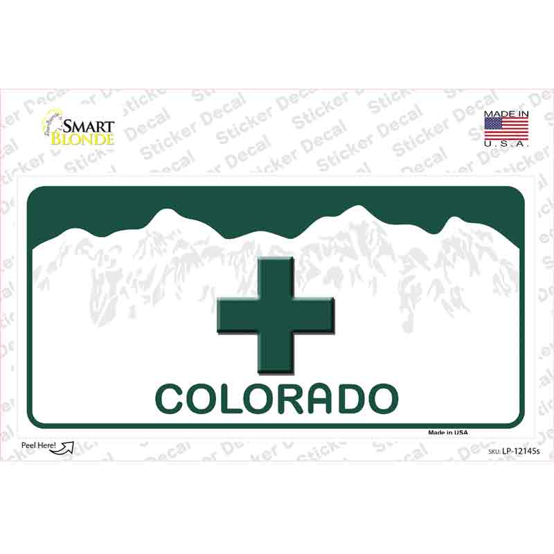 Marijuana Cross Colorado Novelty Sticker Decal