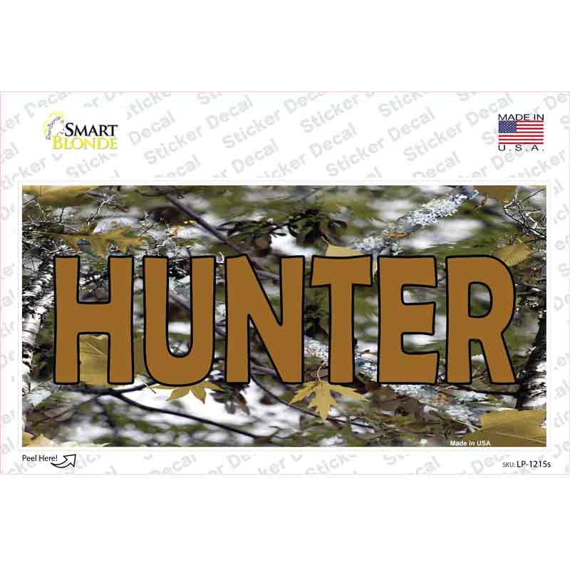 Hunter Camouflage Novelty Sticker Decal