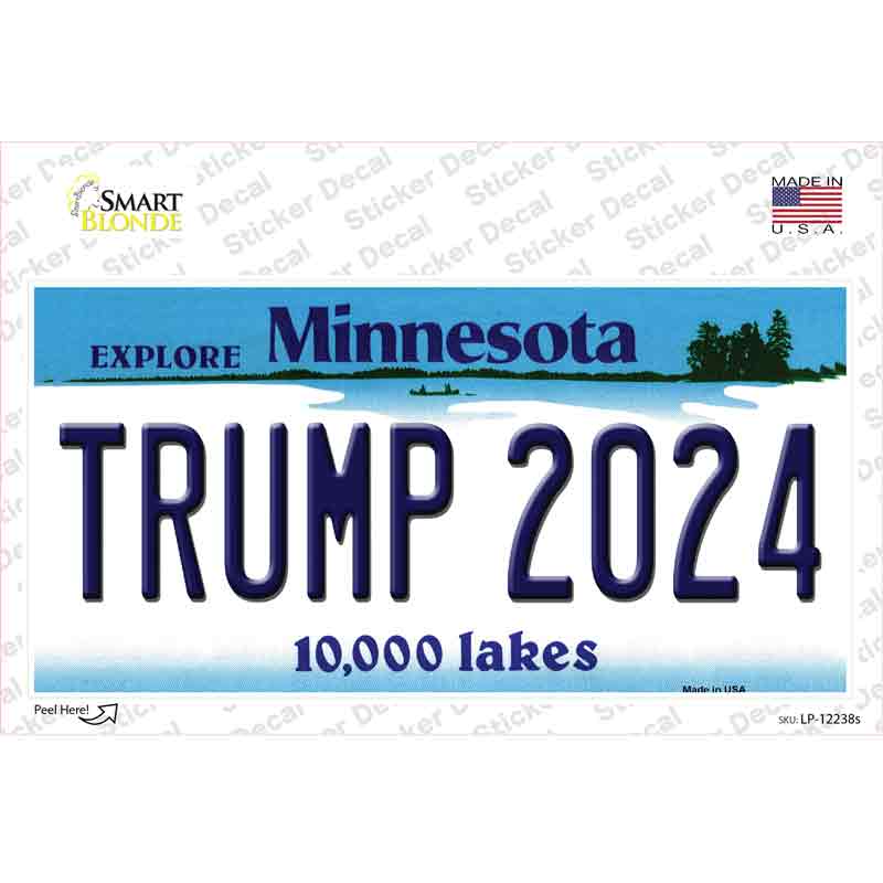 Trump 2024 Minnesota Novelty Sticker Decal