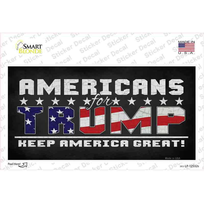 Americans For Trump Novelty Sticker Decal