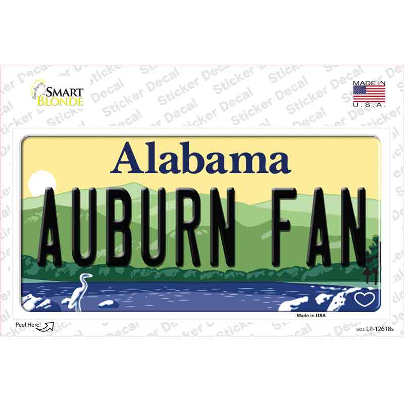 Auburn Fan Novelty Sticker Decal