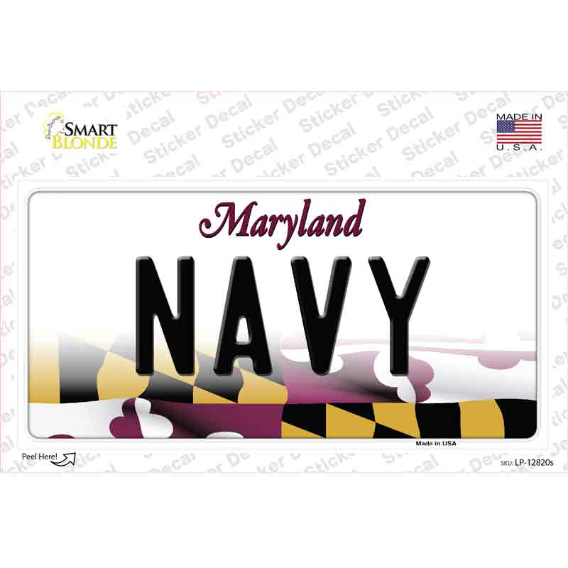 Navy MD Novelty Sticker Decal