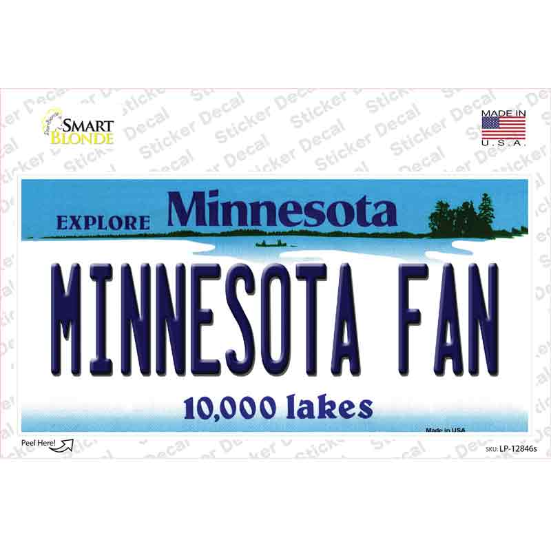Minnesota Fan MN Novelty Sticker Decal