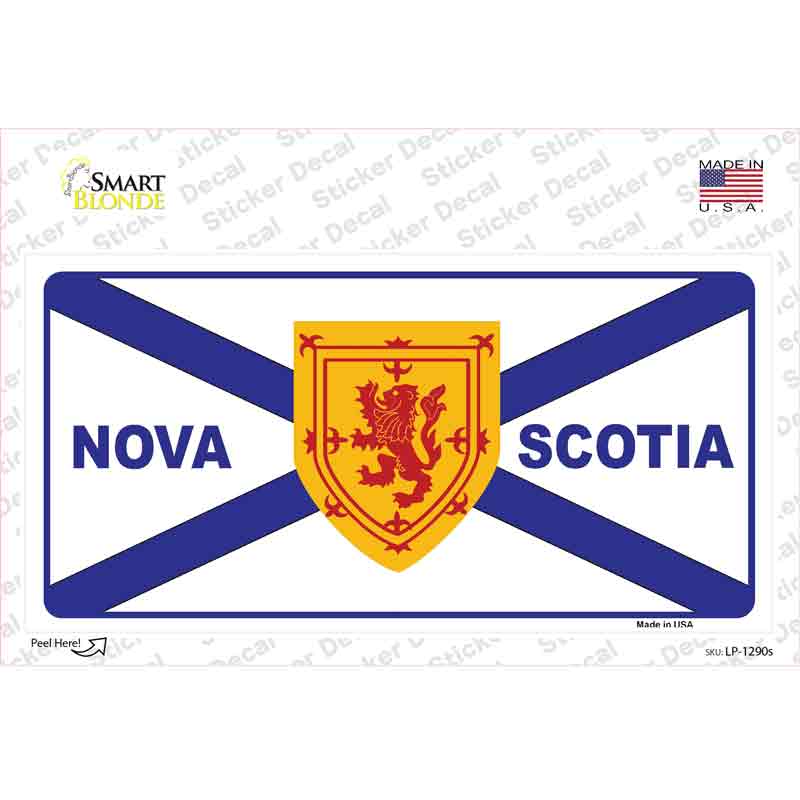 Nova Scotia Flag Novelty Sticker Decal