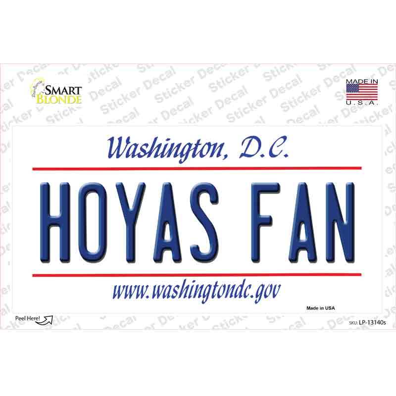 Hoyas Fan Novelty Sticker Decal
