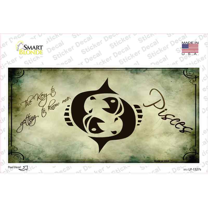 Pisces Zodiac Novelty Sticker Decal