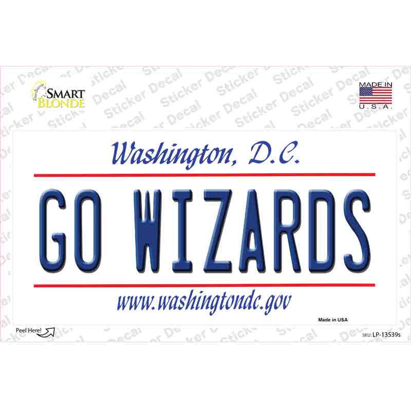 Go Wizards Novelty Sticker Decal