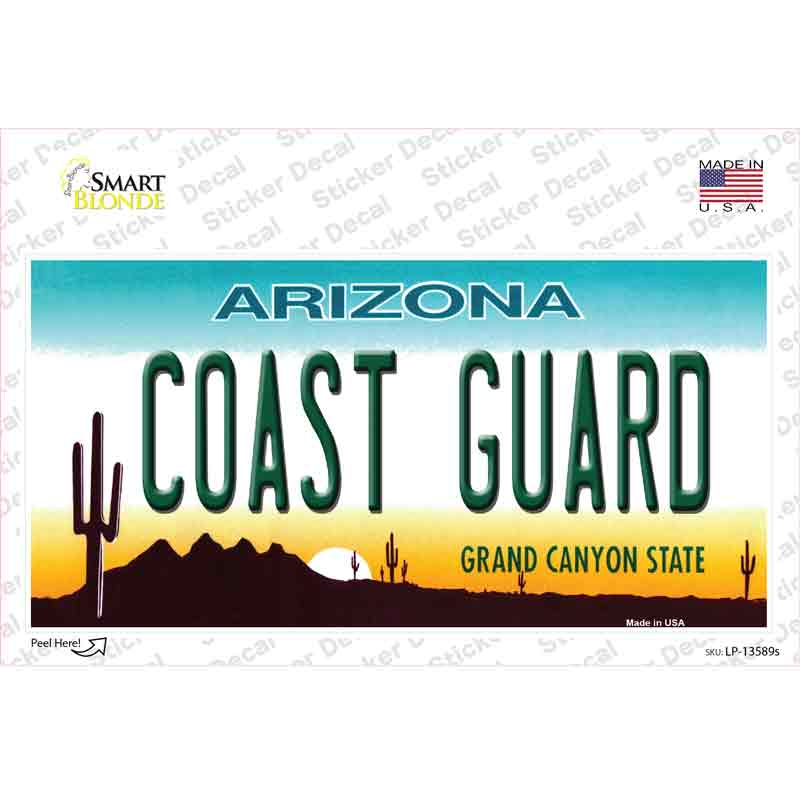 Coast Guard Arizona Novelty Sticker Decal