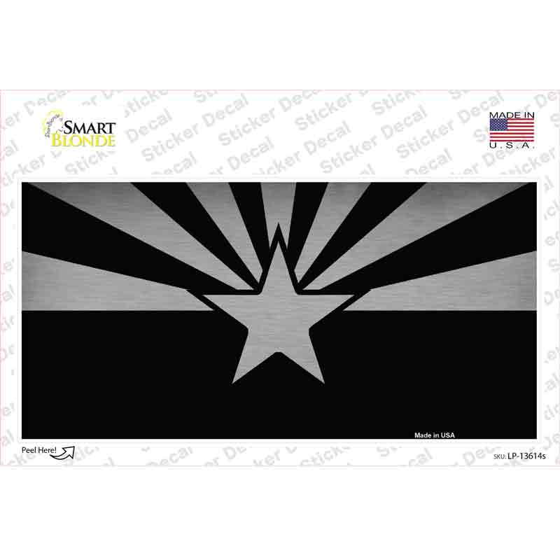 Arizona Flag Black Novelty Sticker Decal