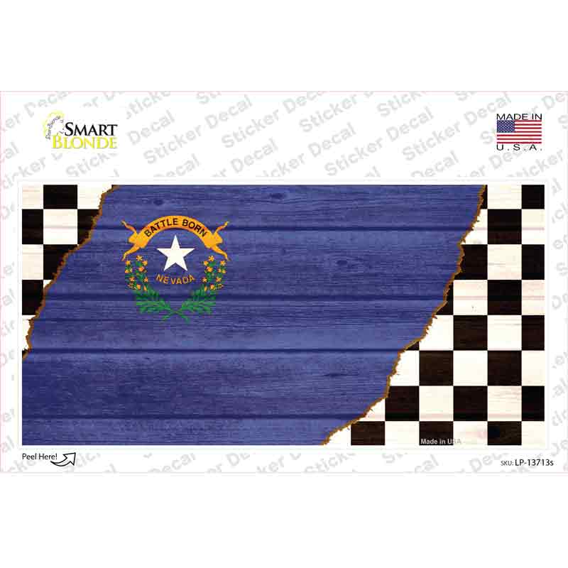 Nevada Racing Flag Novelty Sticker Decal