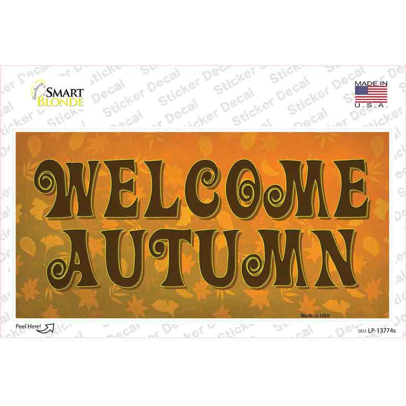 Welcome Autumn Novelty Sticker Decal