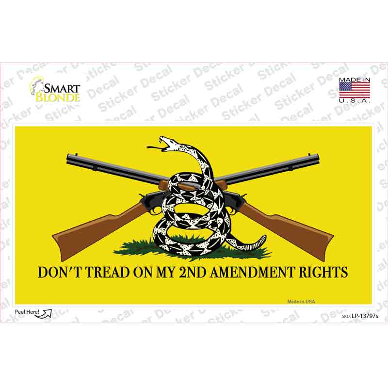 Dont Tread On My 2nd Amendment Novelty Sticker Decal