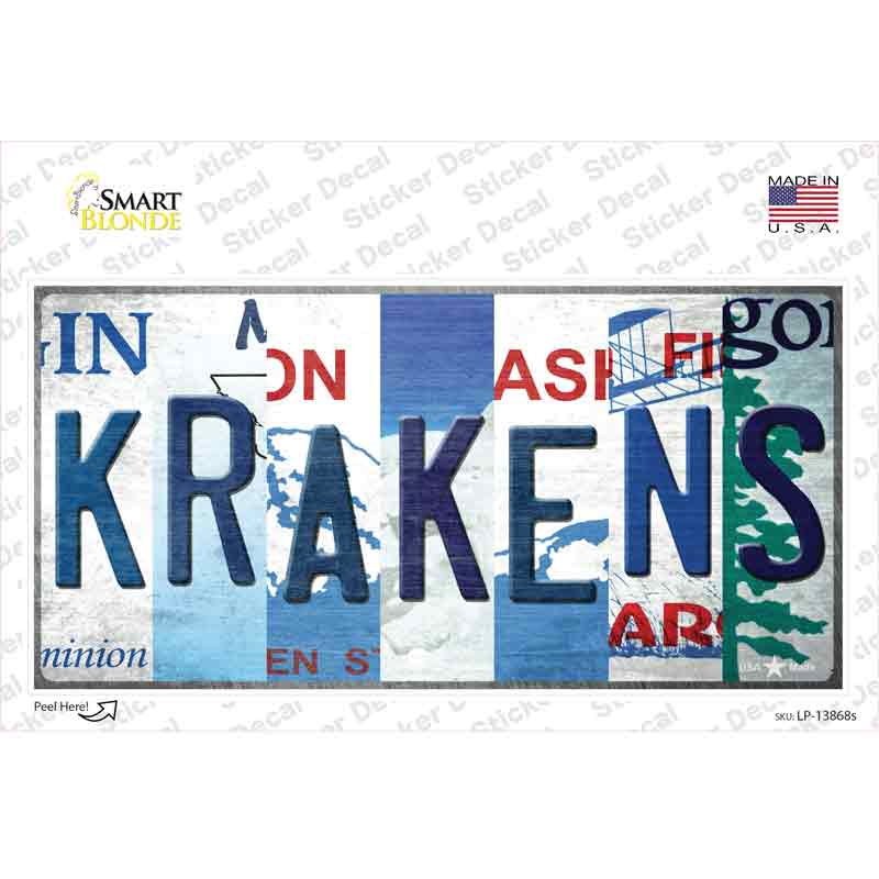 Krakens Strip Art Novelty Sticker Decal