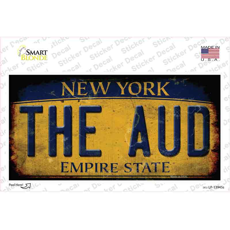 The Aud New York Yellow Novelty Sticker Decal
