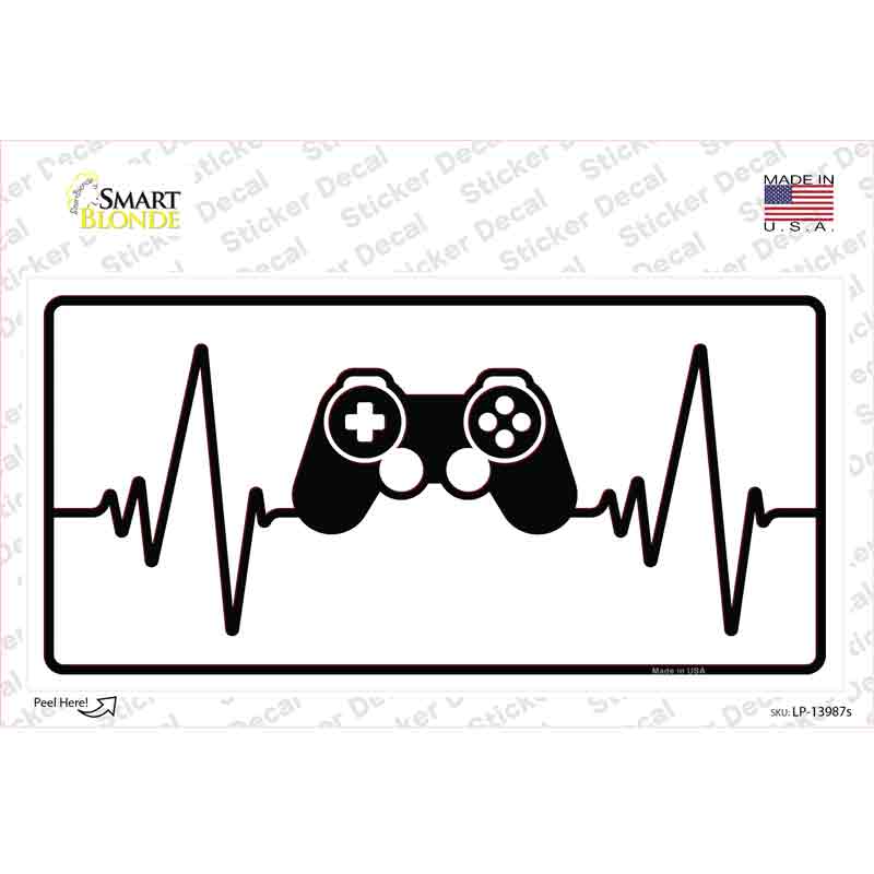 Video Games Heart Beat Novelty Sticker Decal