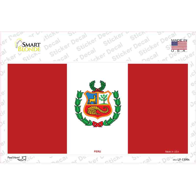 Peru Flag Novelty Sticker Decal