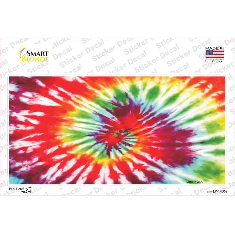 Red Swirl Tie-Dye Novelty Sticker Decal