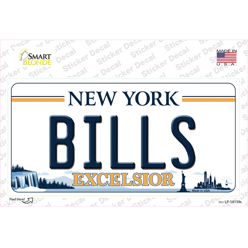 Bills New York Excelsior Novelty Sticker Decal