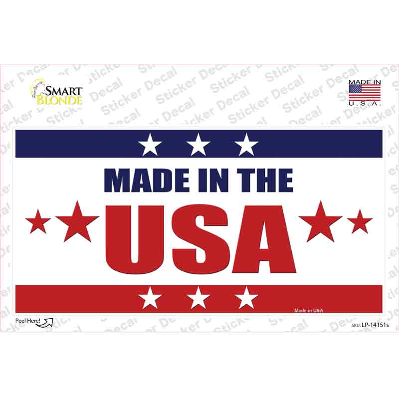 Made in the USA Stars Novelty Sticker Decal