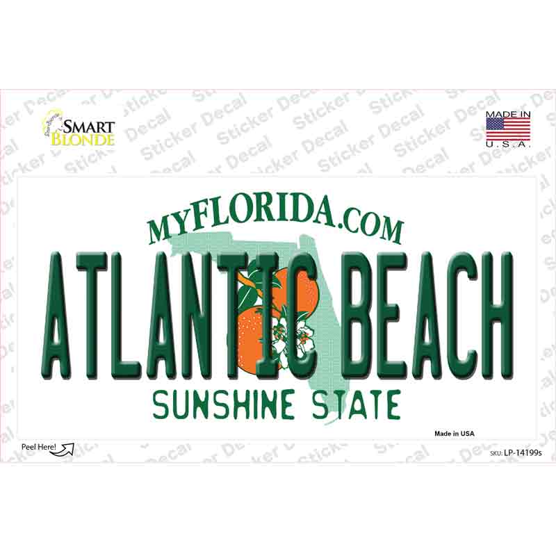 Atlantic Beach Florida Novelty Sticker Decal