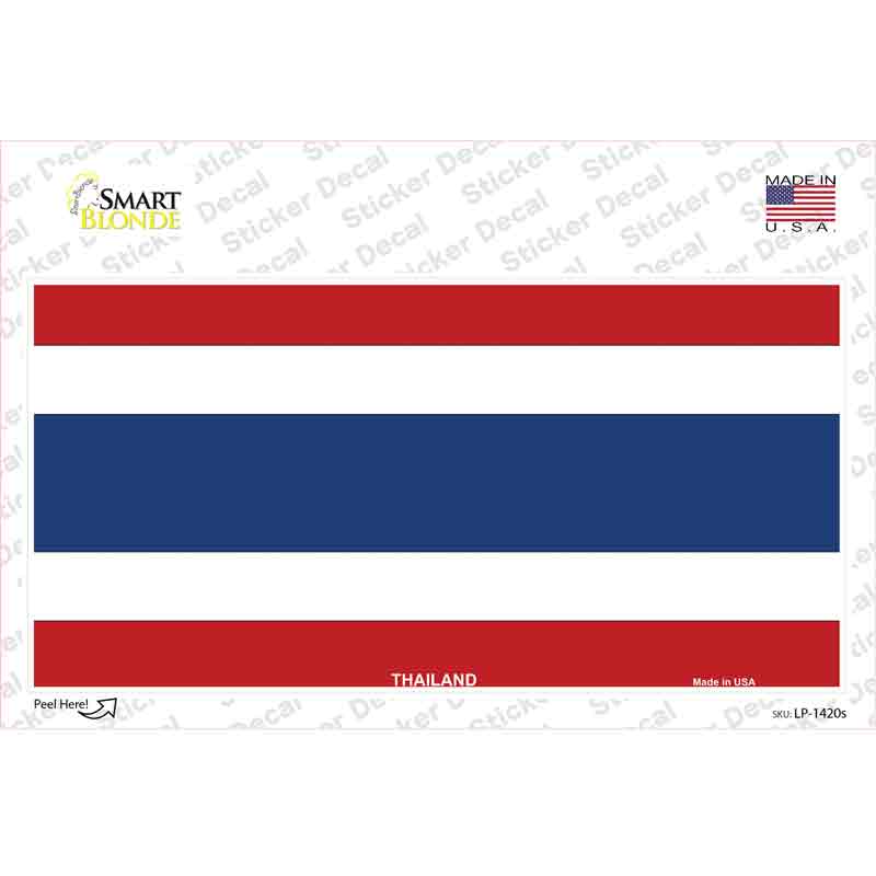 Thailand Flag Novelty Sticker Decal