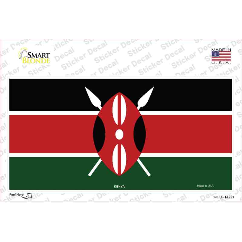 Kenya Flag Novelty Sticker Decal