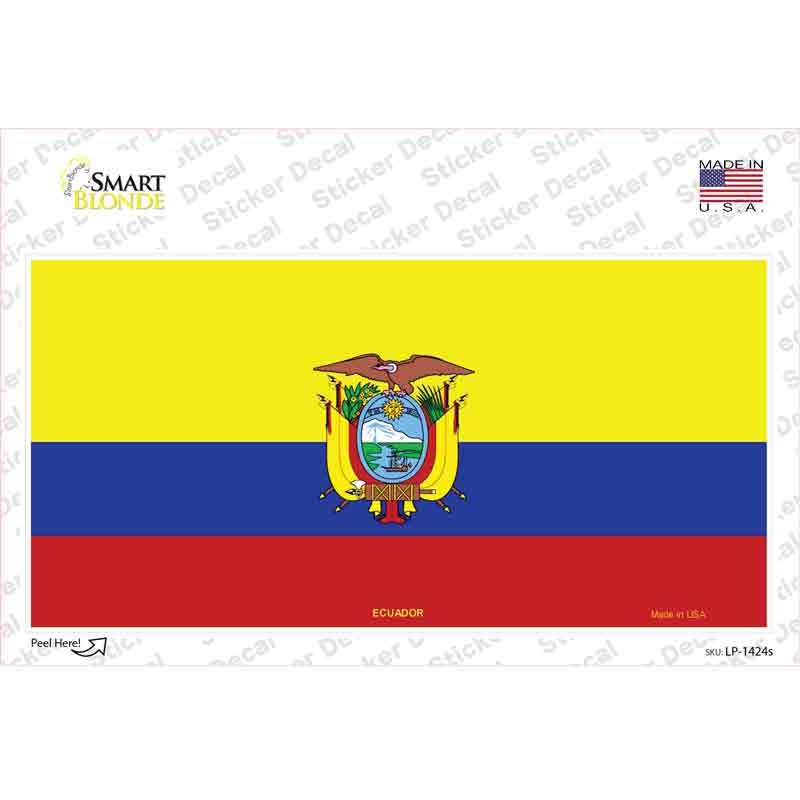 Ecuador Flag Novelty Sticker Decal