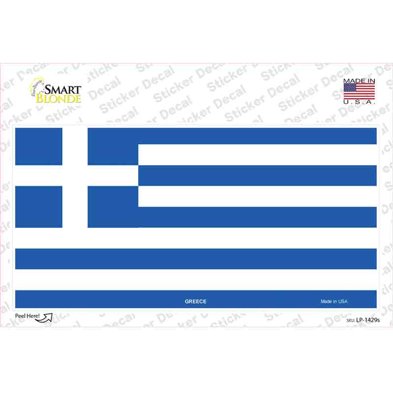 Greece Flag Novelty Sticker Decal