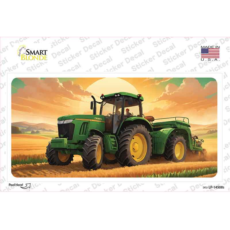 Tractor Sunset Novelty Sticker Decal LP-14508s