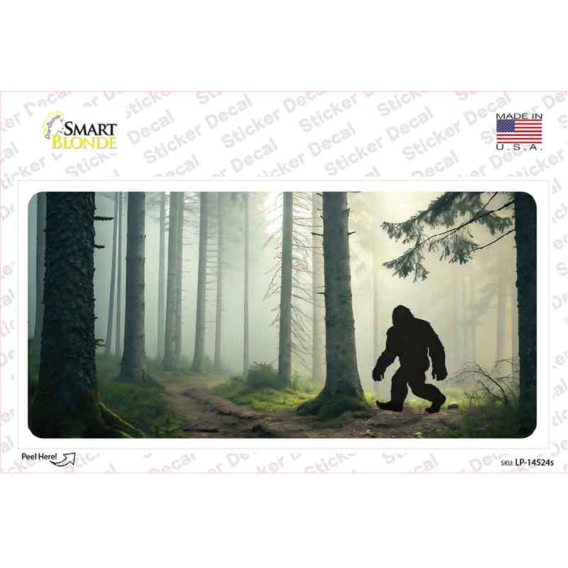 Bigfoot Silhouette Forest Novelty Sticker Decal LP-14524s
