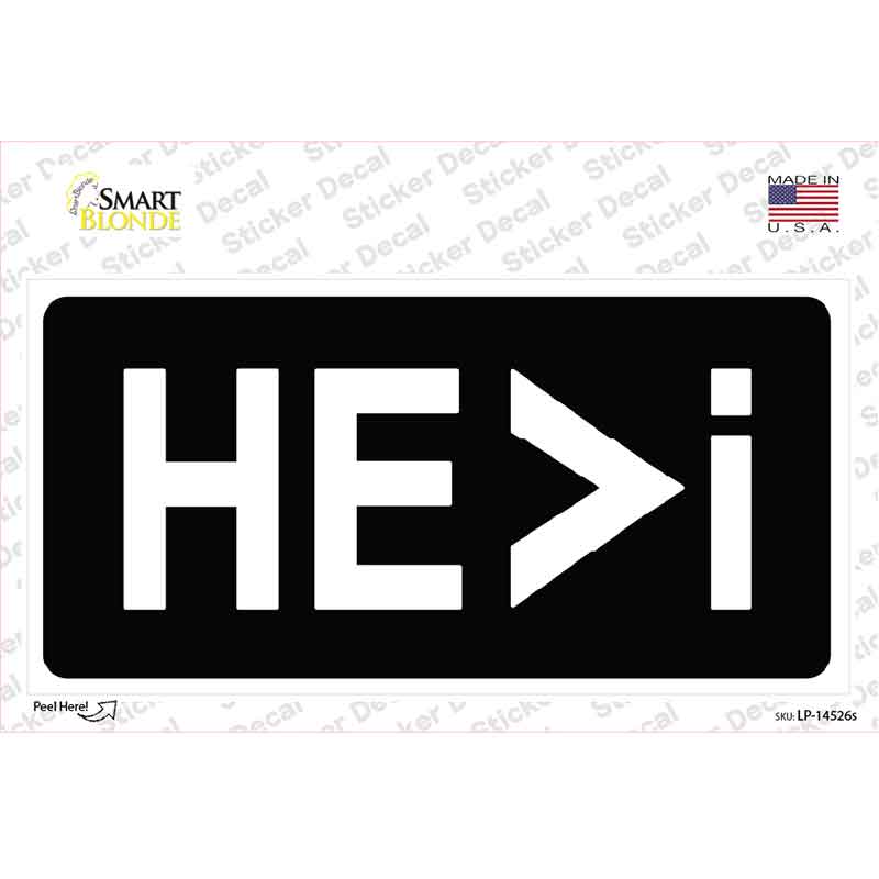 HE>i Novelty Sticker Decal LP-14526s