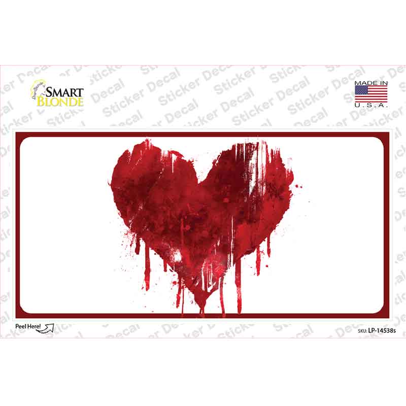 Bloody Heart Novelty Sticker Decal LP-14538s