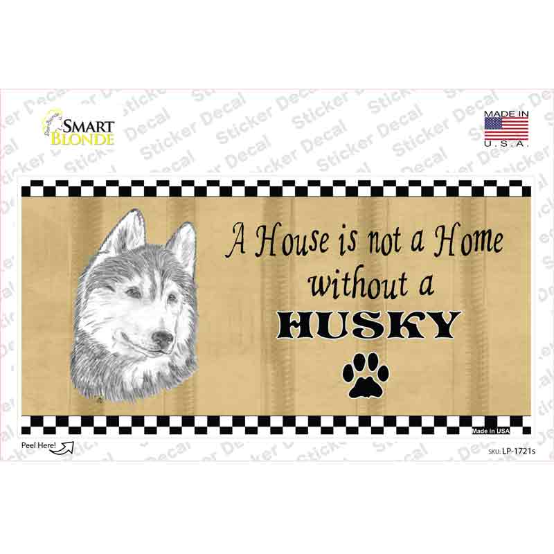 Pencil Sketch Husky Novelty Sticker Decal