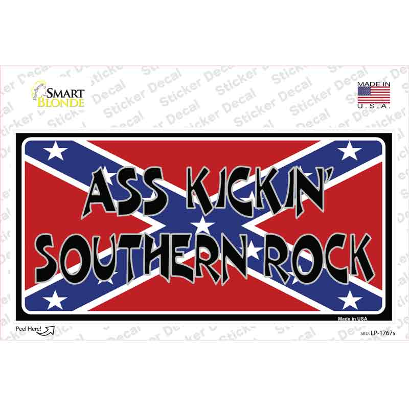 Southern Rock Confederate Flag Novelty Sticker Decal