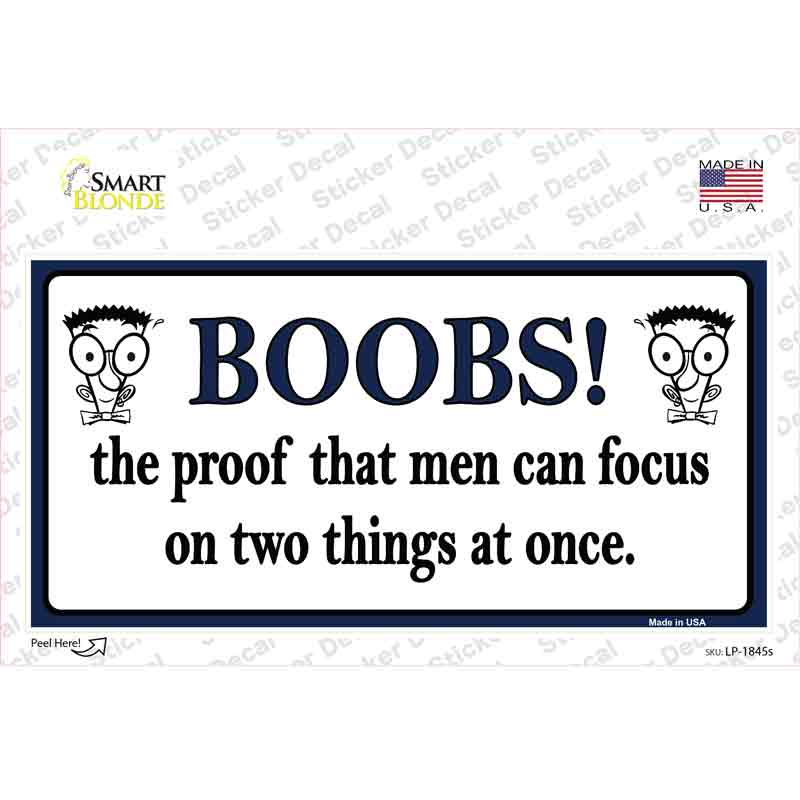 Boobs Proof Novelty Sticker Decal