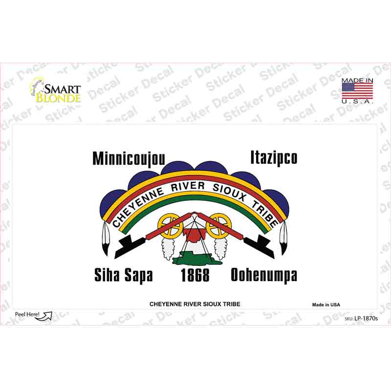 Cheyenne River Sioux Flag Novelty Sticker Decal