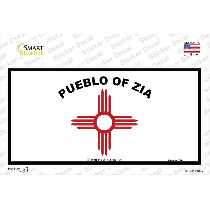 Zia Pueblo Flag Novelty Sticker Decal