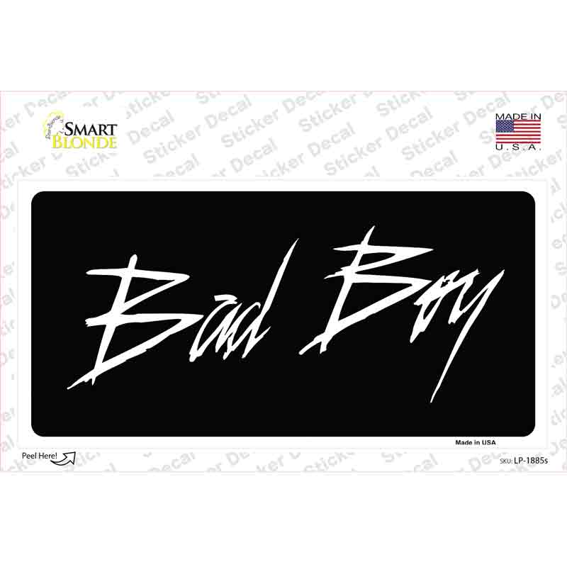 Bad Boy Black Novelty Sticker Decal