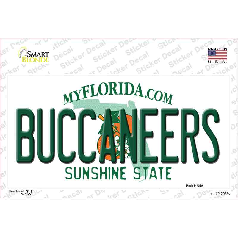 Buccaneers Florida State Novelty Sticker Decal